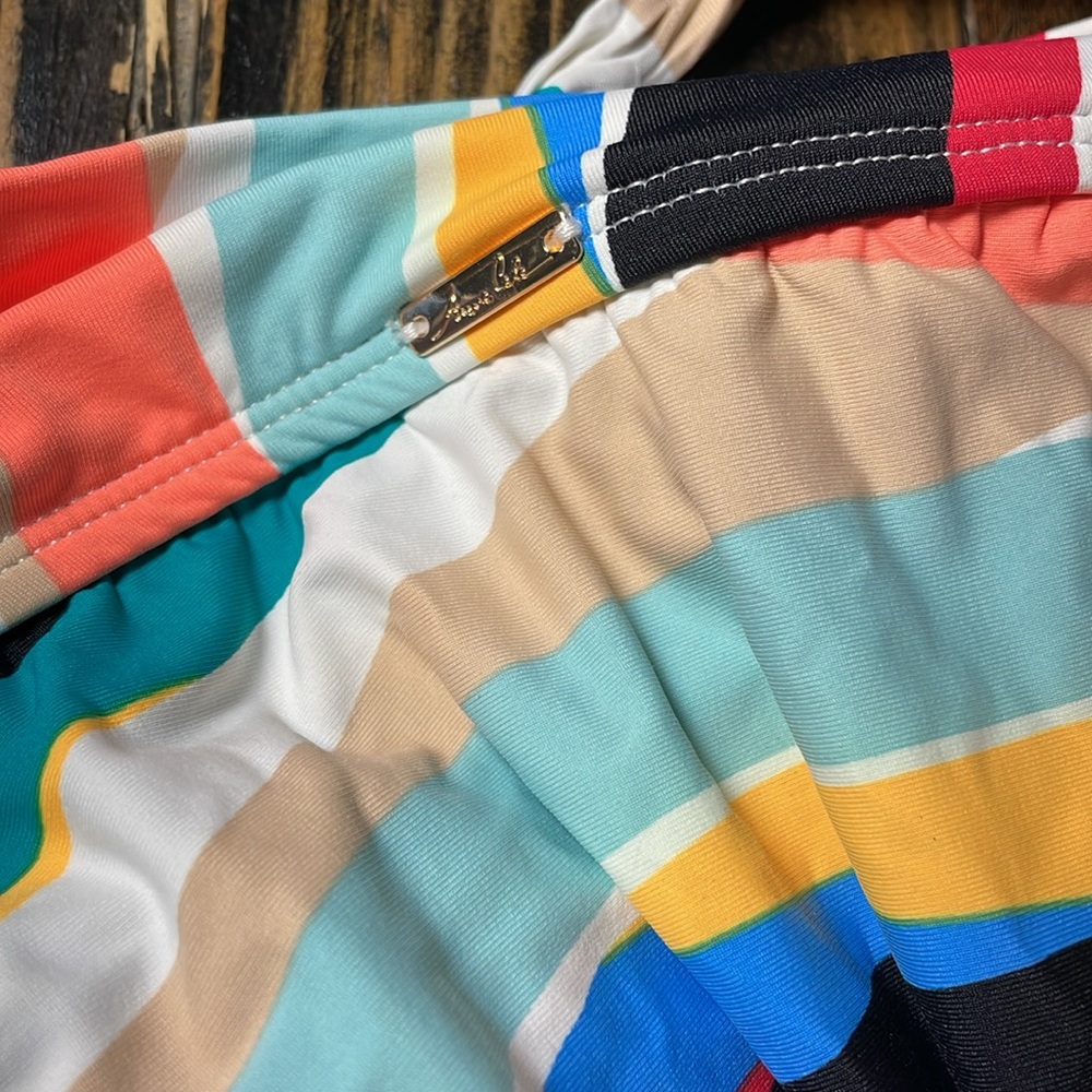 Anne Cole bikini with skort in cute stripe size medium - sold as two piece suit - Picture 16 of 17